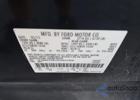 2016 Ford Explorer Xlt from USA, damaged, VIN 1FM5K7D81GGA07268